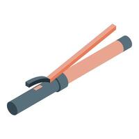 A tube with a long handle and a red handle vector