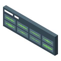 Equalizer showing audio waves and frequency spectrum for sound engineering vector