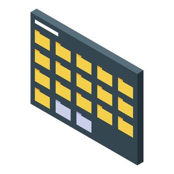 archivo carpetas representando datos almacenamiento en isométrica ver vector