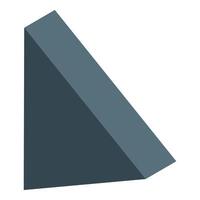Dark gray triangular prism representing abstract concepts vector