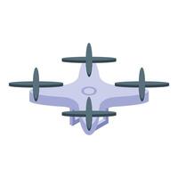 Modern quadcopter drone hovering in the air vector