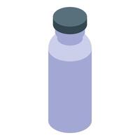 Isometric violet sport bottle for refreshing drinks vector