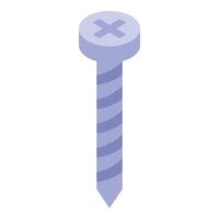 Cross head screw rotating isometric illustration vector