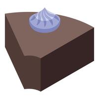 Delicious piece of cake with purple topping representing sweet indulgence vector