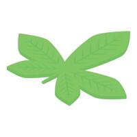 Green chestnut leaf showing growing nature in isometric view vector