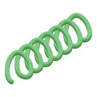 Green spiral shape twisting and turning in an abstract design vector