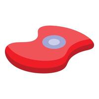 A red and blue object with a blue center vector