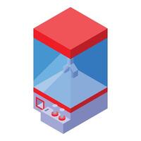Claw crane arcade game machine is waiting for players trying to grab a prize vector