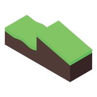 Ground cross section showing surface and underground layers vector