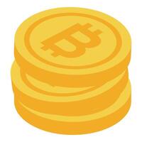 Stack of gold thai baht coins increasing value vector