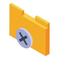 Removing folder with delete button, data loss prevention vector