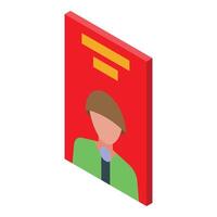 Identification card with photo and colorful stripes representing personal data vector
