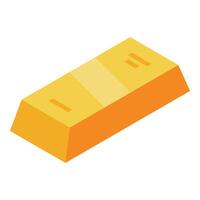 Shiny gold bar representing wealth, savings, and investment vector