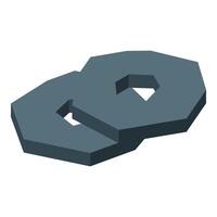 Two interlocking grey octagonal shapes creating infinity symbol vector