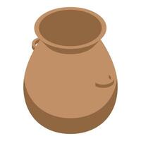 Empty clay pot preserving ancient traditions of pottery making vector