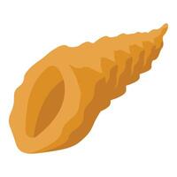 Large empty seashell opening showing on white background vector