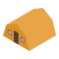 Large military tent providing shelter and operations base for soldiers vector