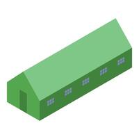 Military barracks building representing army accommodation and shelter vector