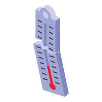 Broken thermometer showing increasing temperature during heatwave vector