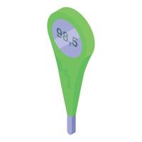 Broken medical thermometer showing normal temperature reading vector