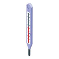 Broken medical thermometer showing high temperature reading vector