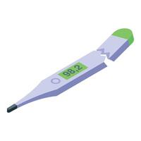 Broken digital clinical thermometer showing normal temperature reading vector