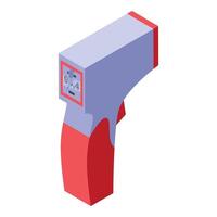 Digital infrared thermometer showing temperature reading vector