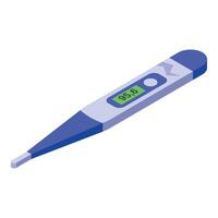 Digital medical thermometer showing normal body temperature vector