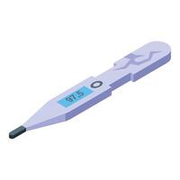 Broken digital clinical thermometer showing normal body temperature vector