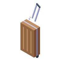 Broken luggage handle falling apart during travel vector