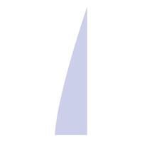 Light purple curved abstract shape on white background representing minimalism vector