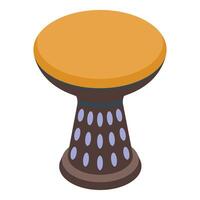 Comfortable padded stool with modern design is waiting in an empty room vector