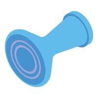 Blue african drum creating rhythmic beats for traditional music vector