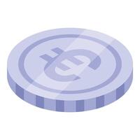 Euro coin rotating showing european currency and economy vector