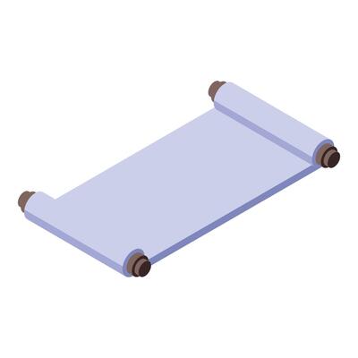 Blank ancient scroll representing history and literature unrolling knowledge