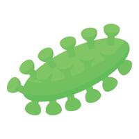 Green virus with spikes showing an infection pathogen vector