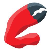 A red lobster with a black tail vector