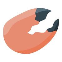 Open crab claw holding nothing representing seafood and fishing industry vector