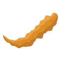Turmeric root with visible texture floating on white background vector