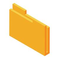 Yellow folder storing important documents in archive vector