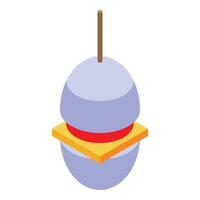 Molecular gastronomy creating innovative dish with spherification technique and cheese vector