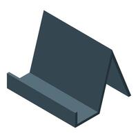 Cookbook holder stand showing, recipe book display resting, modern kitchen tool displaying vector