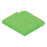 Green empty folder icon representing data storage and organization vector
