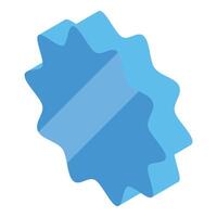 Blue jagged starburst shape creating dynamic visual interest vector