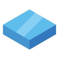 Glossy rectangular platform creating modern display space vector