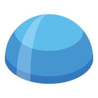 Blue semi sphere representing modern abstract art and design vector