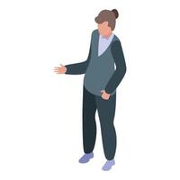 Businessman making a presentation and explaining business strategy vector