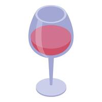 A glass of red wine on a white background vector
