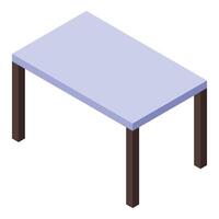 Modern empty table isometric office furniture icon vector