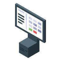 Modern pos terminal processing payment isometric view vector